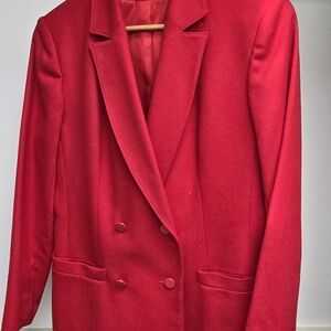 Koret Vibrant Red Double-Breasted Blazer